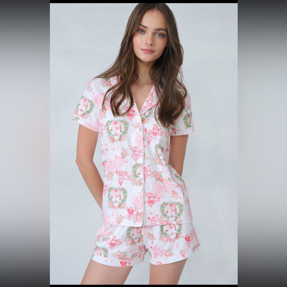 Roller rabbit x love shack fancy merry monkey Beaux polo pajamas